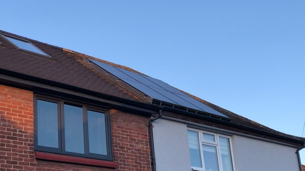 solar panels on house roof in Essex